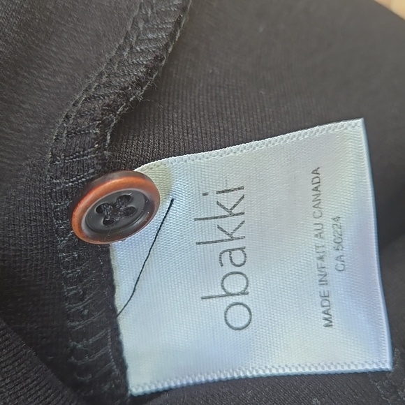 Obakki Black Sheath Midi Pencil Dress 100% Virgin Wool Size XS - Picture 5 of 6